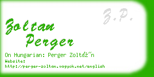 zoltan perger business card
